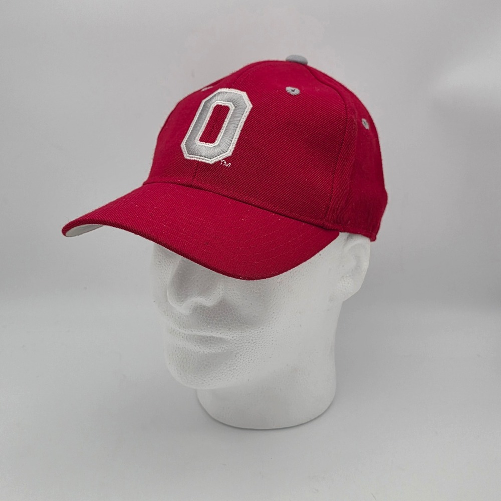 Zephyr Ohio State Buckeyes Fitted Hat Size 7 Red 100% Wool Embroidered NCAA Cap - Picture 2 of 13